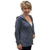 COUVER Women's Active Casual Thin Cotton Zip Up Hoodie Jacket, Denim, Large, 1 Piece view 2