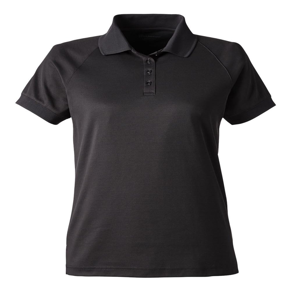 Harriton Ladies' Charge Snag and Soil Protect Polo Black