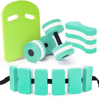 Water Aerobics Set, 5Pcs Water Weight, Pool Exercise Dumbbell Kickboard Set