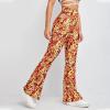 tuduoms Women's Bootcut Yoga Pants Workout High Waist Flare Yoga Leggings Sunflower Print Wide Leg Pants Lounge Bell Bottom Dress Pants Tummy Control Leggings view 3