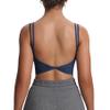Aoxjox Women's Workout Sports Bras Fitness Yoga Crop Tank Metamorph Twist Back Cami (Navy, XX-Small) view 1