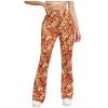 tuduoms Women's Bootcut Yoga Pants Workout High Waist Flare Yoga Leggings Sunflower Print Wide Leg Pants Lounge Bell Bottom Dress Pants Tummy Control Leggings view 1