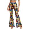 tuduoms Women's Bootcut Yoga Pants Workout High Waist Flare Yoga Leggings Sunflower Print Wide Leg Pants Lounge Bell Bottom Dress Pants Tummy Control Leggings view 1