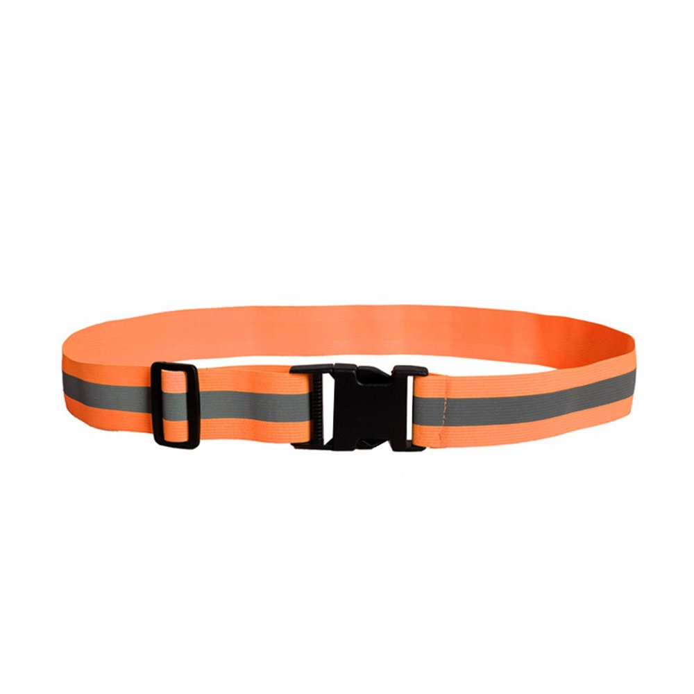 Reflective Belt 2 Pcs PT Belt Reflective Running Gear for Men and Women Elastic Reflective Sash Perfect for Running Cycling Walking Marathon Military Orange 4cm