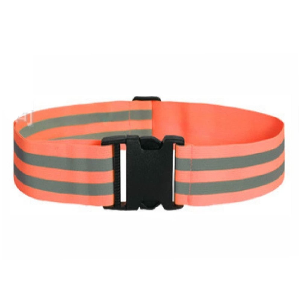 Reflective Belt 2 Pcs PT Belt Reflective Running Gear for Men and Women Elastic Reflective Sash Perfect for Running Cycling Walking Marathon Military Orange 5cm