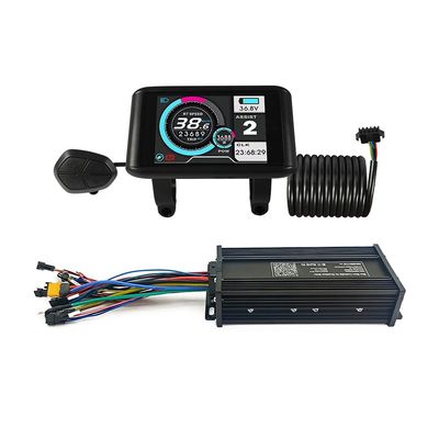 HALLOMOTOR ebike 36V 48V 52V 1000W-1500W 35A 3-Mode Sine Wave Brushless Controller with UKC1 SW900 EN06 LCD Display Electric Bicycle (35A Controller and UKC1 Color Display)