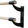 Athletic Bar Double Ballet Brackets (Pair) Fixed Height Wall Mount Ballet Barre 2 Brackets Included for 1.5" to 1.67" Diameter for Wooden Ballet Barre Dowels (Black) view 1