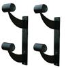 Athletic Bar Double Ballet Brackets (Pair) Fixed Height Wall Mount Ballet Barre 2 Brackets Included for 1.5" to 1.67" Diameter for Wooden Ballet Barre Dowels (Black) view 2