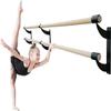 Athletic Bar Double Ballet Brackets (Pair) Fixed Height Wall Mount Ballet Barre 2 Brackets Included for 1.5" to 1.67" Diameter for Wooden Ballet Barre Dowels (Black) view 3