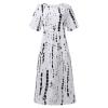 Maxi Dress For Women Plus Size, Dupes Dress Dress For Women Plus Size Cute Dresses Sexy Women's Summer Casual Fashion Printed Short Sleeve 2022 O-Neck Pocket Dress Pink Ruffle Dress(Black,Large) view 3