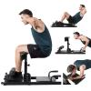 SPORFIT Sissy Squat Machine 8 in 1, Multifunctional Squat Machine Home Gym Equipment for Leg Strength Training, Sit-Up, Push-Up & Plank, Black view 1