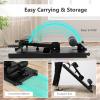 SPORFIT Sissy Squat Machine 8 in 1, Multifunctional Squat Machine Home Gym Equipment for Leg Strength Training, Sit-Up, Push-Up & Plank, Black view 3
