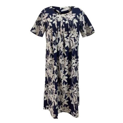 Party Dress For Women,Black Dress Short Sleeve Black Evening Dresses For Women Short Sleeve Homecoming Women's Summer Casual Fashion O-Neck Short Sleeve Print Pullover Loose Dress (Blue,Large)