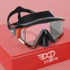 Adult Pano 3 Window Scuba Diving Mask, Tempered Glass Snorkel Mask Anti-Fog Swim Mask No Leakage Swim Goggles with Nose Cover Snorkeling Gear for Snorkeling, Freediving, Swimming (Gradient Orange) view 1