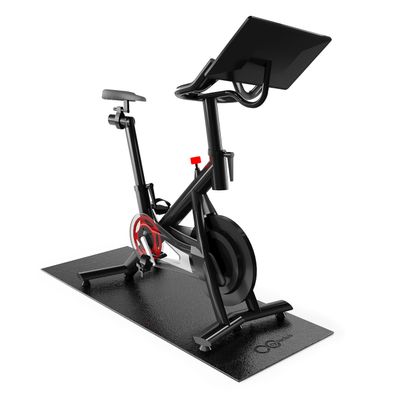 Cycleclub Small Bike Mat - Upgrade to 6mm Thickness Exercise Bike Trainer Mat Stationary Indoor Spin Bike, Gym EquipmentCarpet Hardwood Floor,23.6"*51.2"