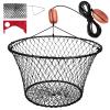 QualyQualy Crab Ring Trap Bait with Fishing Buoy Marker Floats Heavy Duty Net with 36 Tarred Braided Twine Fishing Crabbing Net for Board, Kayak, Dock and Pier 29" X 18" X 16.5" view 1