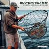 QualyQualy Crab Ring Trap Bait with Fishing Buoy Marker Floats Heavy Duty Net with 36 Tarred Braided Twine Fishing Crabbing Net for Board, Kayak, Dock and Pier 29" X 18" X 16.5" view 2