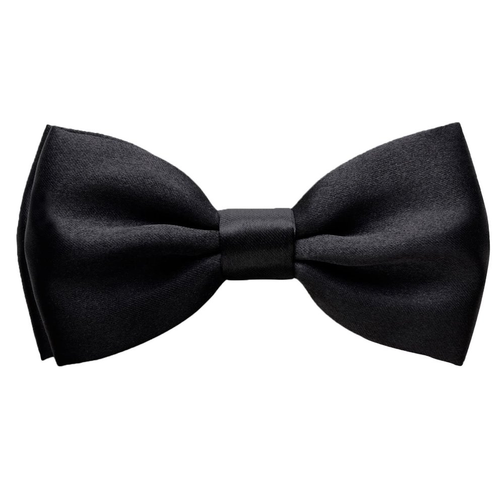 Mantieqingway Bow Ties for Men, Pre Tied Mens Adjustable Length Bowtie for Party Wedding Prom for Adults & Children Gift (Black)