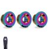 Niiyen 3pcs Bicycle Crank Bolts Arm M19 Crank Cover Colored Crankcover Nuts Aluminum Alloy Bike Chainwheel Screw for Mountain Bike(Colorful) view 1
