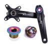 Niiyen 3pcs Bicycle Crank Bolts Arm M19 Crank Cover Colored Crankcover Nuts Aluminum Alloy Bike Chainwheel Screw for Mountain Bike(Colorful) view 2