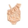 Lamuusaa Infant Baby Girl Swimsuit Sleeveless Off Shoulder Ruffle Swimwear One Piece Bikini Bathing Suit Orange view 1