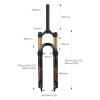BOLANY 26/27.5/29inch Bike Suspension Fork 120mm Travel 28.6mm (1-1/8inch)*220mm Thread-Less Straight Steerer 9mm QR*100mm Spacing Disc Brake Version MTB Air Forks view 2
