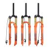 BOLANY 26/27.5/29inch Bike Suspension Fork 120mm Travel 28.6mm (1-1/8inch)*220mm Thread-Less Straight Steerer 9mm QR*100mm Spacing Disc Brake Version MTB Air Forks view 1