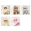 Winter Faux Fur Hood Hat Scarf and Gloves for Kids, 3 in 1 Lamb Wool Hooded Scarf for Girls and Boys 1-7 Years Old view 3