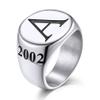 KeyStyle Stainless Steel Custom Signet Rings for Men, Personalized Classical Thumb Ring Simple Pinky Biker Ring For Rapper, Size 11 view 1