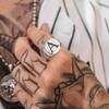 KeyStyle Stainless Steel Custom Signet Rings for Men, Personalized Classical Thumb Ring Simple Pinky Biker Ring For Rapper, Size 11 view 2