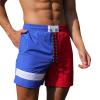 Mens Summer Fashion Swim Trunk Shorts Boys Novetly Patchwork Letter Printed Drawstring Quick Dry Beach Shorts Red view 3
