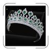 Emerald Green Crown for Women, Wedding Pageant Prom Quinceanera Tiara view 1