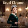 Emerald Green Crown for Women, Wedding Pageant Prom Quinceanera Tiara view 2