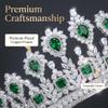Emerald Green Crown for Women, Wedding Pageant Prom Quinceanera Tiara view 3