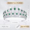 Emerald Green Crown for Women, Wedding Pageant Prom Quinceanera Tiara view 4