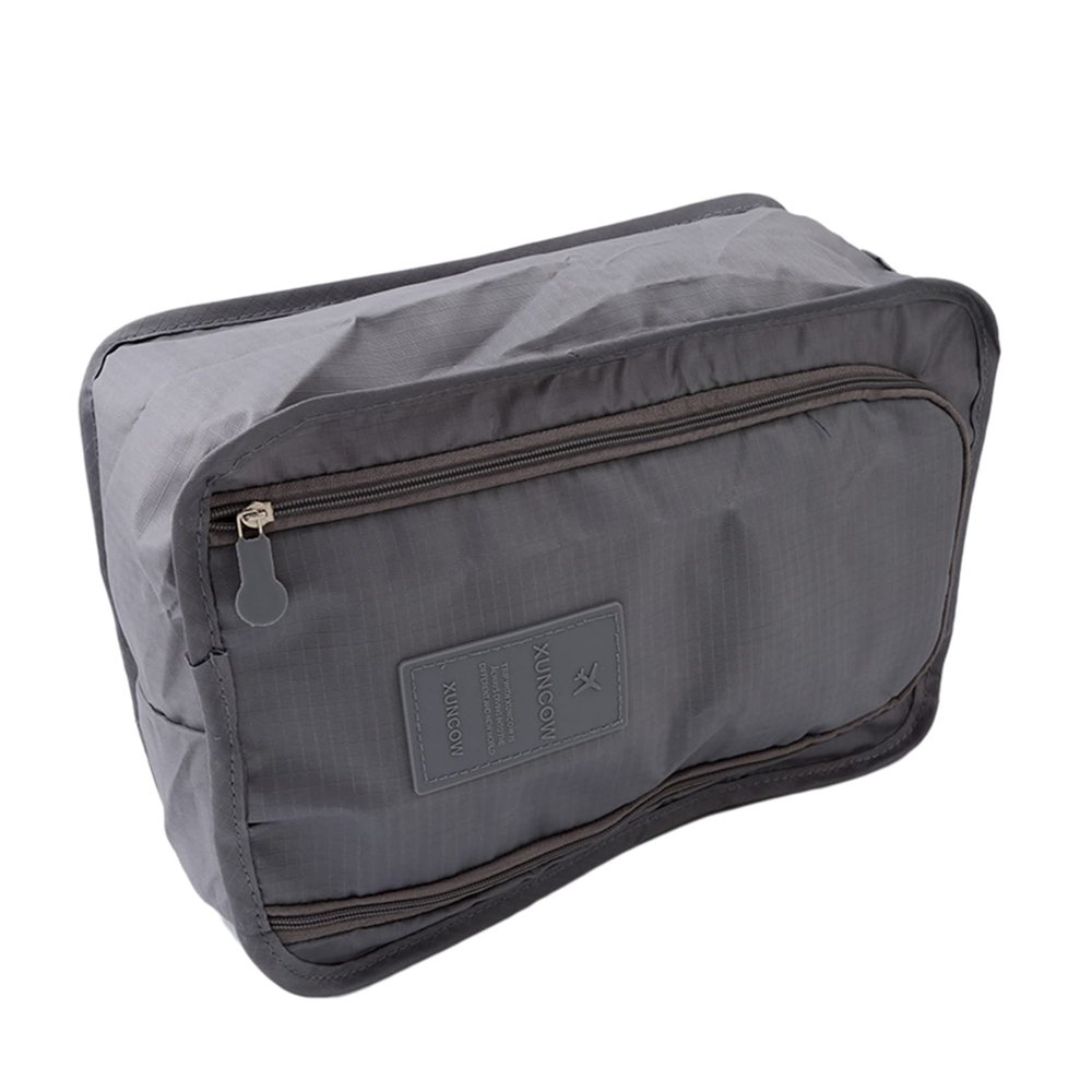 ShanLily Shoe Bags for Travel Women Men Portable Shoe Storage Pouch Shoe Packing Cubes with Trolley Handle Strap for Closet Gym Outdoor Travel Accessories Grey