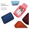 ShanLily Shoe Bags for Travel Women Men Portable Shoe Storage Pouch Shoe Packing Cubes with Trolley Handle Strap for Closet Gym Outdoor Travel Accessories Grey view 3
