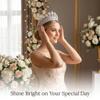 Cubic Zirconia Tiara Silver Wedding Pageant Prom Quinceanera Crown view 2