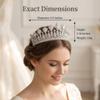 Cubic Zirconia Tiara Silver Wedding Pageant Prom Quinceanera Crown view 3