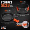 11 Pcs Smokey Camp Backpacking Cooking Set with Stove & Adapter - Pot, Pan, Stove, Cutlery, Compact Camping Cookware Mess Kit for One Person, All in One Non-Stick Camping Cooking Set, Hiking, Picnic view 4