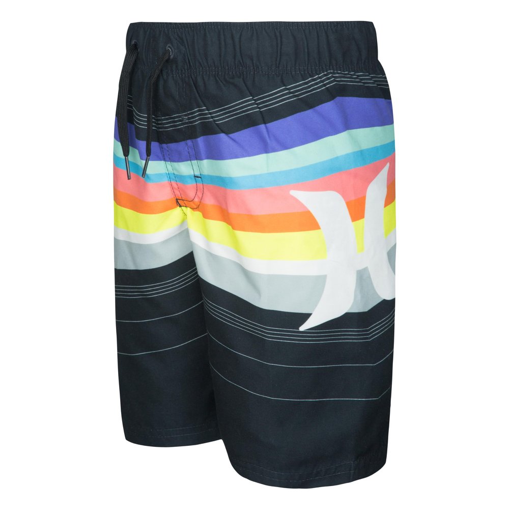 Hurley Boys' Pull On Swim Trunks, Multi/Black, XL