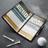 TORRO Large Golf Scorecard Holder  Genuine Leather Pro Golf Score Card Wallet with Card Slot and Pencil (Black with Red Detail) view 3