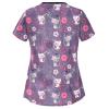 2025 Summer New Cartoon Printed Nursing Scrubs Shirts for Women Frenchie Plus Size Womens Scrub 4x-5x Stretch Cute Prints Scrub Tops with Designs view 3
