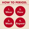 The Period Company High Waist Absorbent Period Underwear for Women Medium Flow  Reusable, Super-Absorbent, Leak Resistant Period Panties  Ultra Soft Microfiber with Organic Cotton Gusset  Black, M view 2