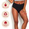 The Period Company High Waist Absorbent Period Underwear for Women Medium Flow  Reusable, Super-Absorbent, Leak Resistant Period Panties  Ultra Soft Microfiber with Organic Cotton Gusset  Black, M view 3