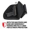Allen Company Pistol Case with Mag Pouch, Compact Handguns up to 8, Black view 2