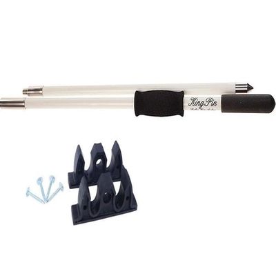 Panther ATV KPP802W King Pin Anchor Pole - 2 Piece, White, 8'