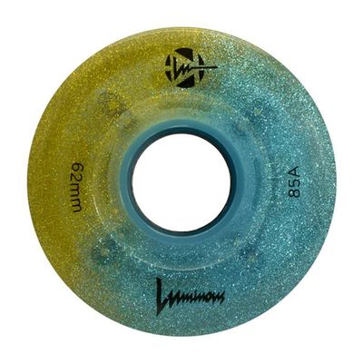 Luminous LED Quad Roller Skate Outdoor Wheels (4 Pack, Sunny Sky, 62mm/85A)