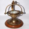 SAIFI Handicraft Antique Brass Nautical Gimbal Compass Vintage Ship's Binnacle gimballed Compass Gift view 1