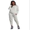 Fruit of The Loom Women's Crafted Comfort Fleece Sweatshirts, Hoodies & Sweatpants, Super Soft Cotton Blend, Sweatpants - Sweet Cream, Large view 1